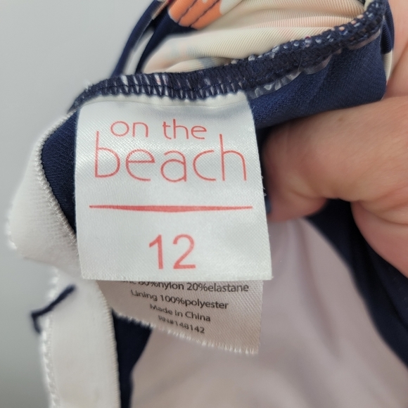 On The Beach One Piece Swimsuit Floral Print 12 - Picture 3 of 5